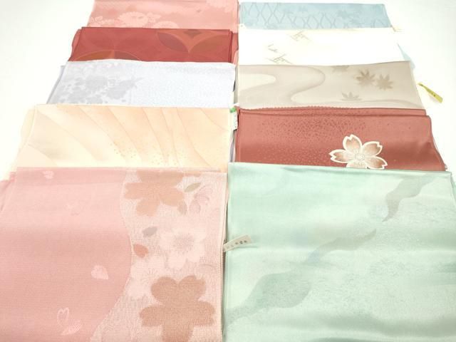 平和屋着物☆和装小物 帯揚げ10枚セット 正絹 逸品 未使用 CAAZ6311ju