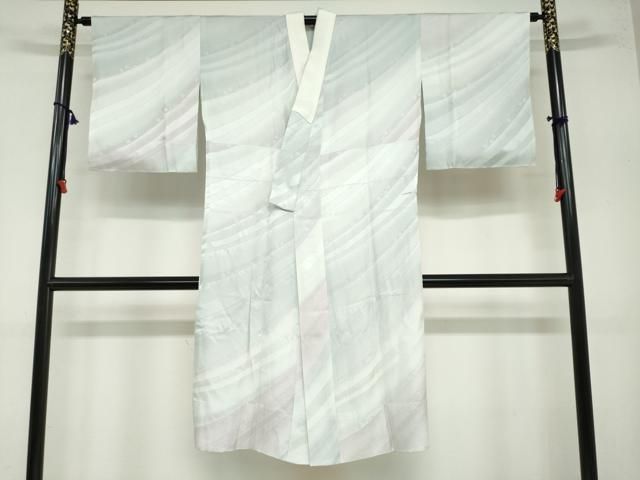 平和屋着物○長襦袢 無双仕立て 作家物 吉祥ぼかし 舞花地紋 正絹 逸品