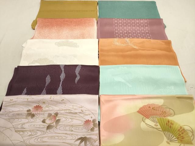 平和屋着物☆和装小物 帯揚げ10枚セット 正絹 逸品 DAAZ1681xg