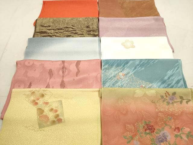 平和屋着物☆和装小物 帯揚げ10枚セット 正絹 逸品 DAAZ1682xg