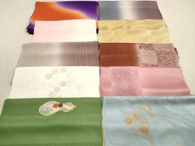 平和屋着物☆和装小物 帯揚げ10枚セット 正絹 逸品 DAAZ1684xg