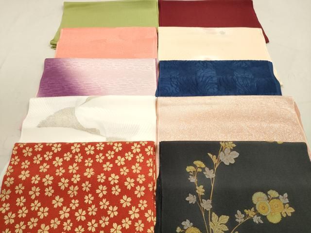 平和屋着物 和装小物 帯揚げ10枚セット 正絹 DAAZ1687xg