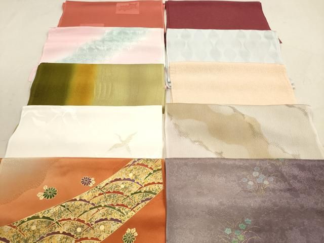 平和屋着物 和装小物 帯揚げ10枚セット 正絹 DAAZ1688xg