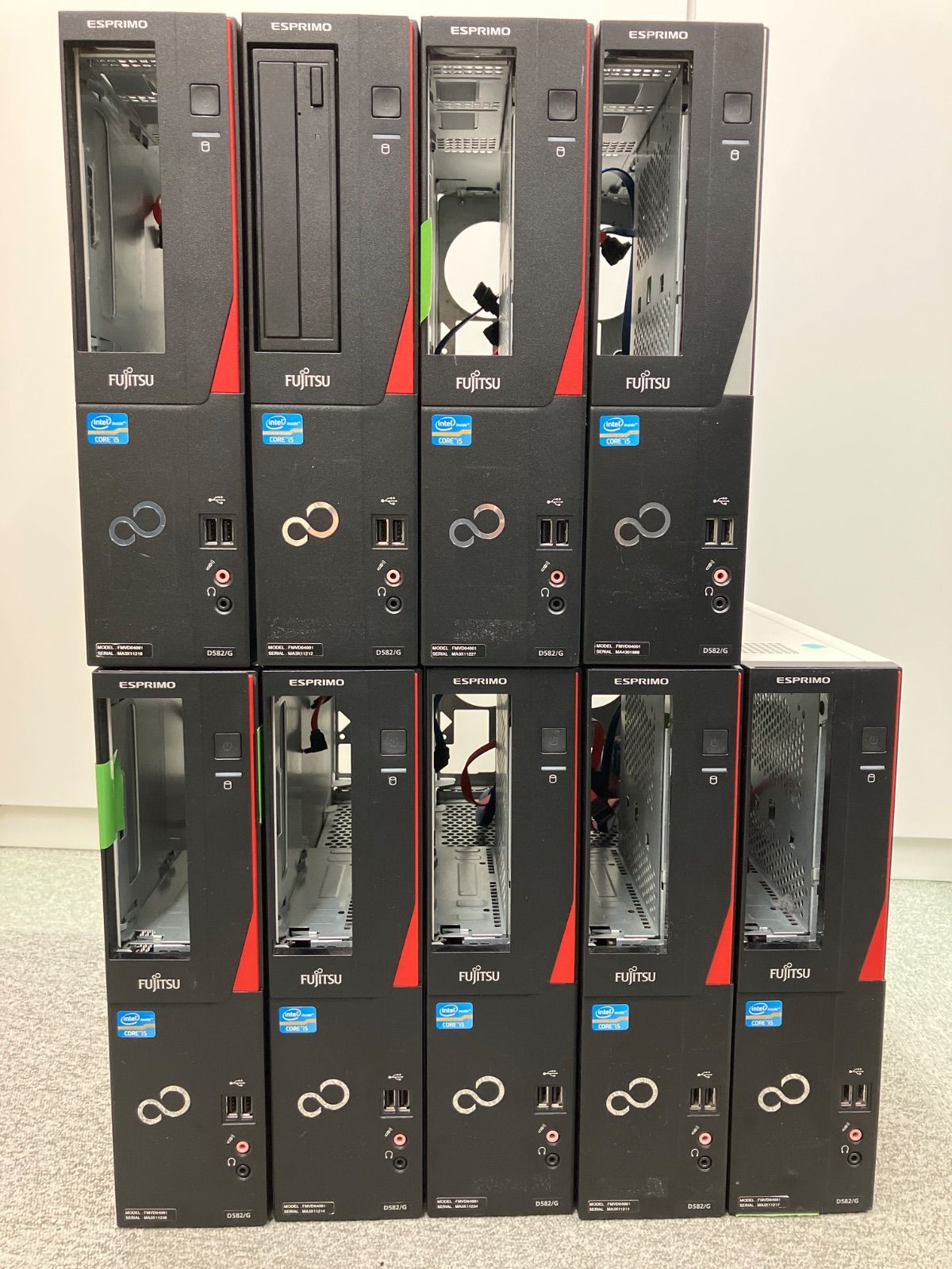 ジャンク FUJITSU 9台セット FMVD4001 D582/G CORE i5 デスクトップPC