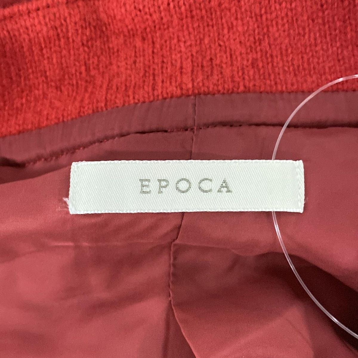EPOCA(エポカ) コート サイズ40 M レディース - レッド 長袖/ニット/冬
