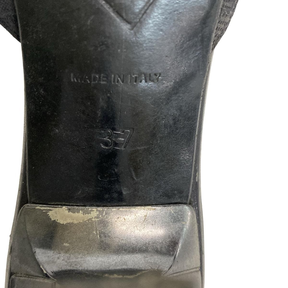  CHANEL シャネル ミュール 37 レディース - 黒 シルバー金具 アウトソール張替済 レザー ミュール サンダル ミュール