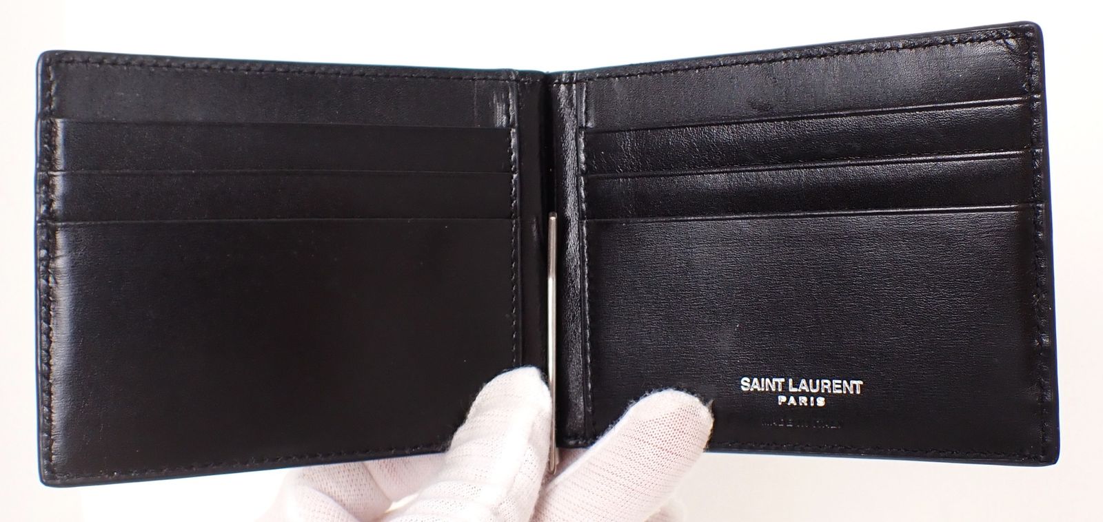 SAINT LAURENT(サンローラン) カサンドラ マネークリップ ブラック 黒