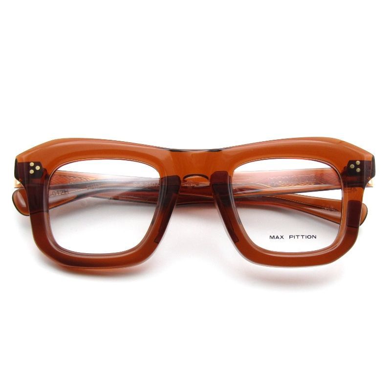 ♥ MAX PITTION マックスピティオン メガネフレーム MONSTRE 46-28 PL-012 H 日本製 モンスター FRENCH BEER DARK