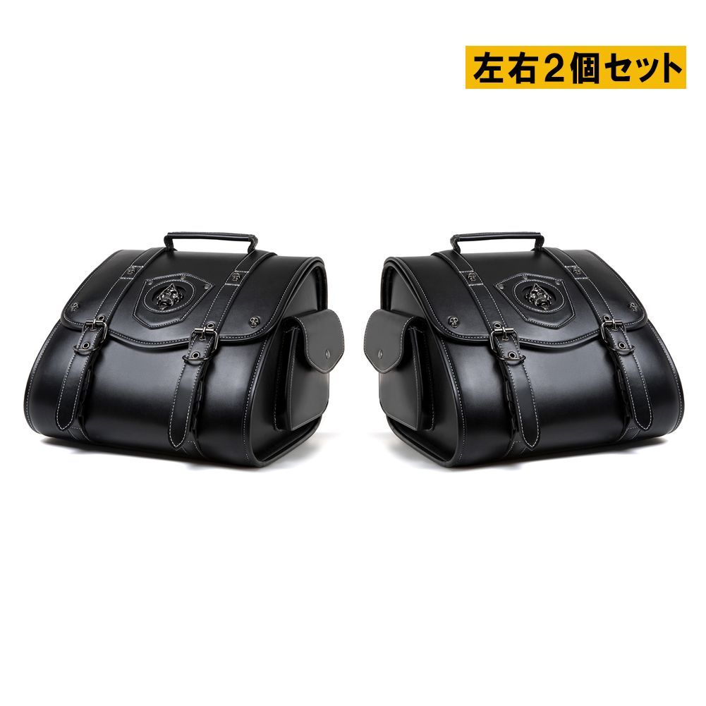 バイク用 アメリカン シートバッグ サイドバッグ 左右 セット 大容量収納 高品質 ツールバッグ 旅行 ツーリング レザーバッグ 防水 革