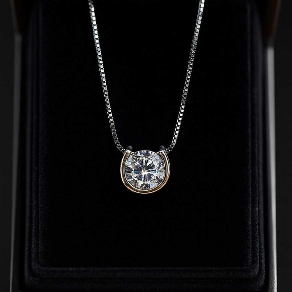 164 N 幸せの象徴 ホースシュー ダイヤネックレス 馬蹄 U字 シンプル 9 mm S 925 プラチナコート 上品 大人 ギフト プレゼント 記念日 金属アレルギー対応