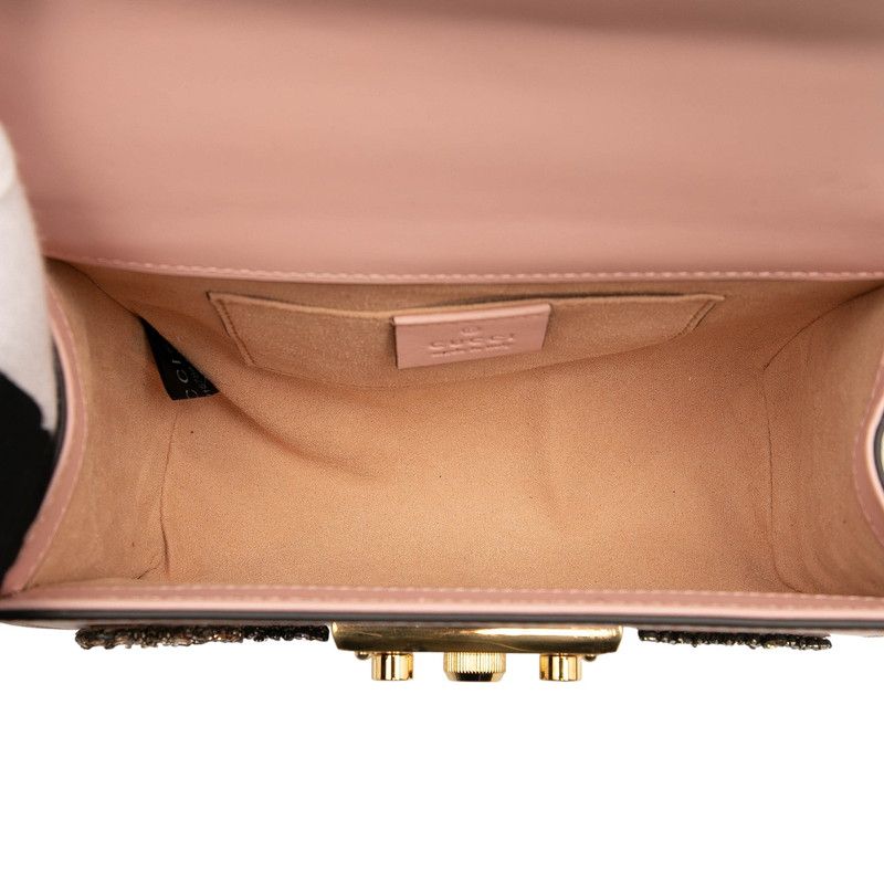 グッチ パドロック スター 星 ビジュー チェーン ショルダーバッグ 432182 ピンク レザー レディース GUCCI 【中古】 グッチ パドロック スター 星 ビジュー チェーン ショルダーバッグ