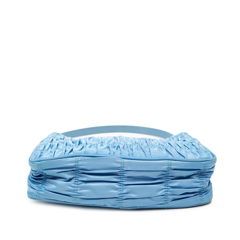 プラダ 三角ロゴプレート ギャザー ハンドバッグ ワンショルダーバッグ