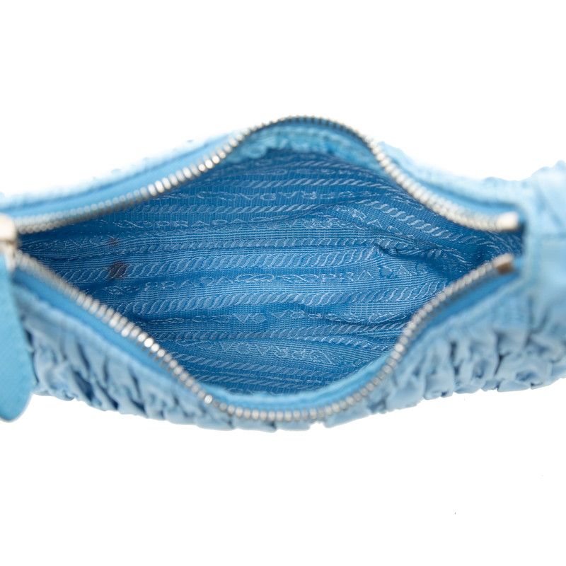 プラダ 三角ロゴプレート ギャザー ハンドバッグ ワンショルダーバッグ