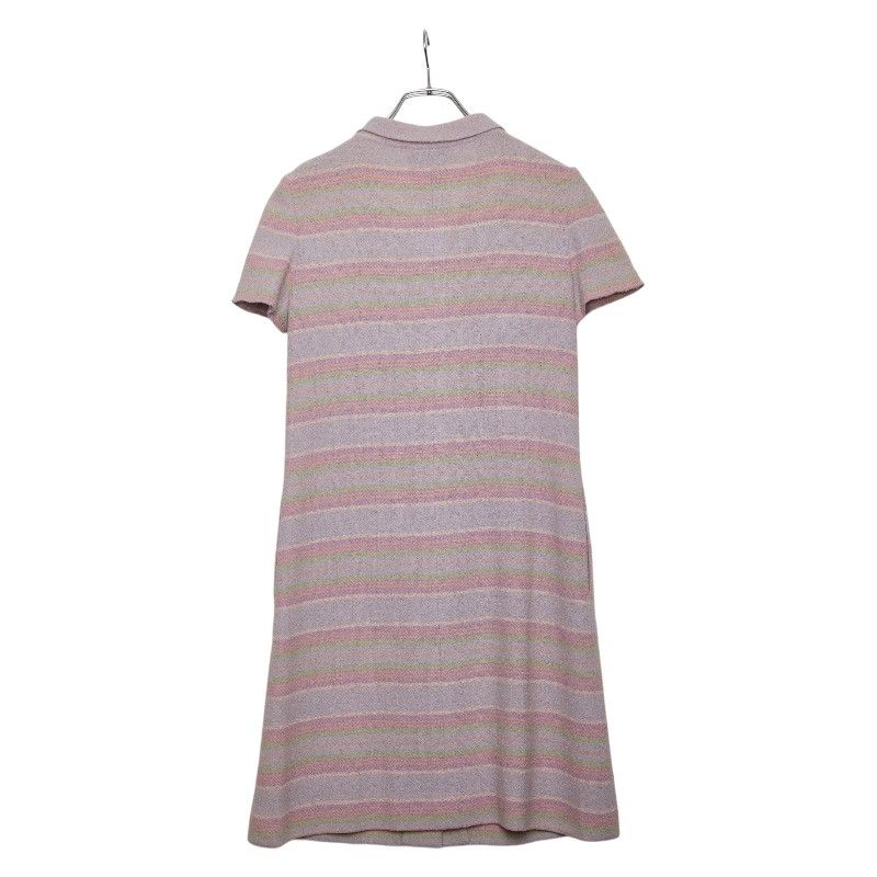 シャネル ワンピース ボーダー 半袖 サイズ 38 ピンク マルチ レディース CHANEL 1-0246170