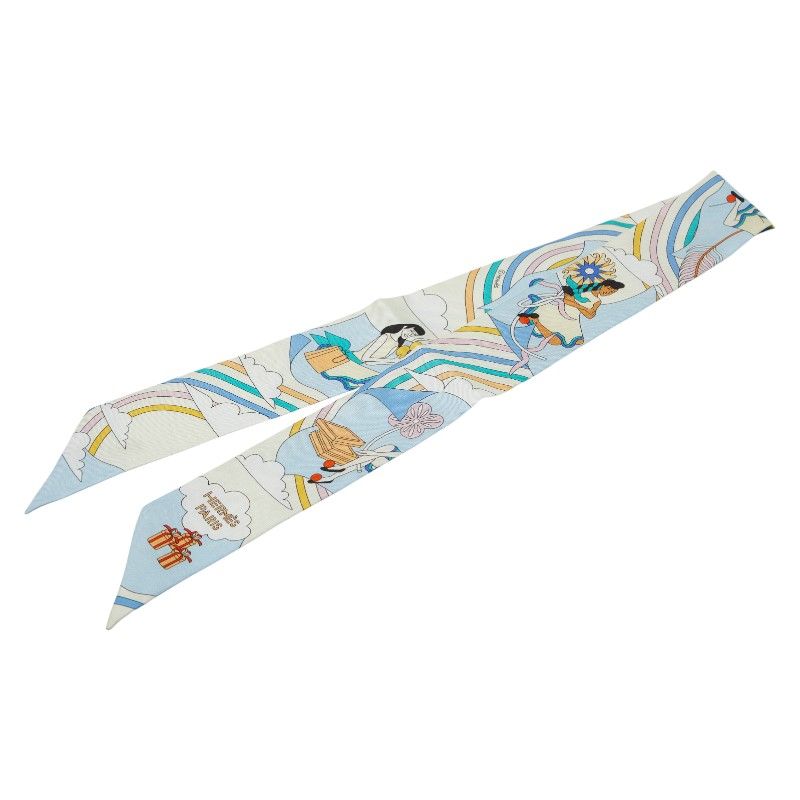 エルメス ツイリー CARRES VOLANTS 空飛ぶカレ ホワイト マルチカラー