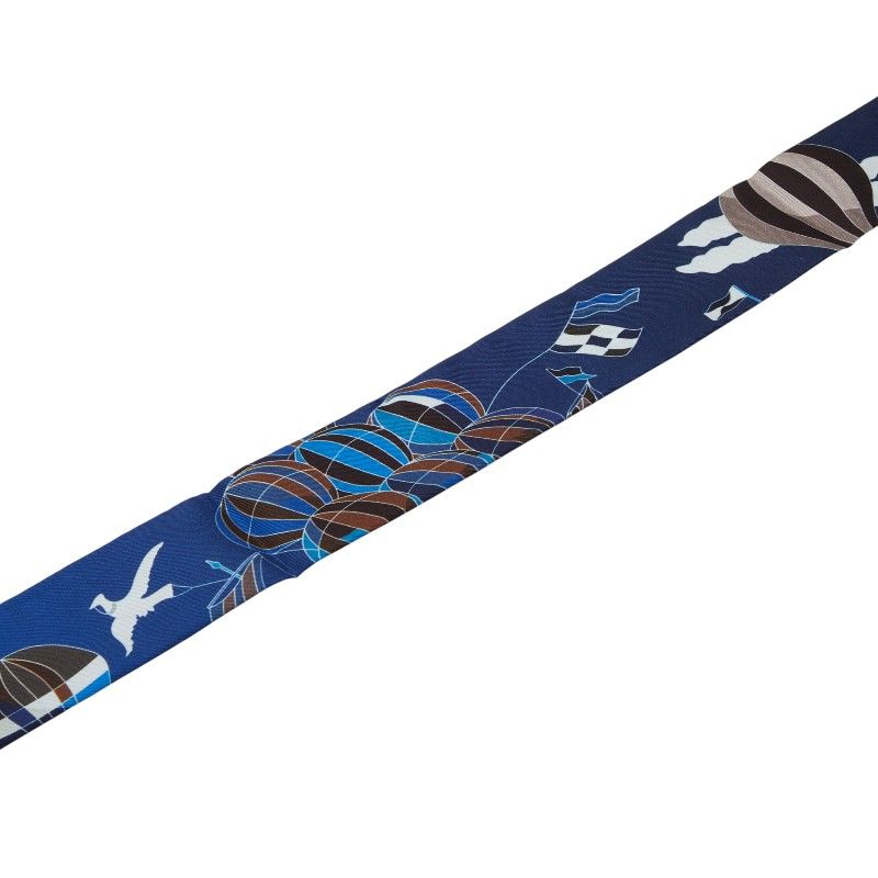 エルメス ツイリー LES FOLIES DU CIEL 大空の狂気 ブルー マルチ