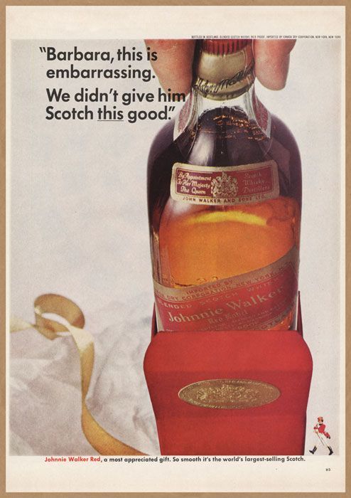 B4サイズ ジョニー・ウォーカー 赤ラベル レトロ ポスター ◇ 複製広告