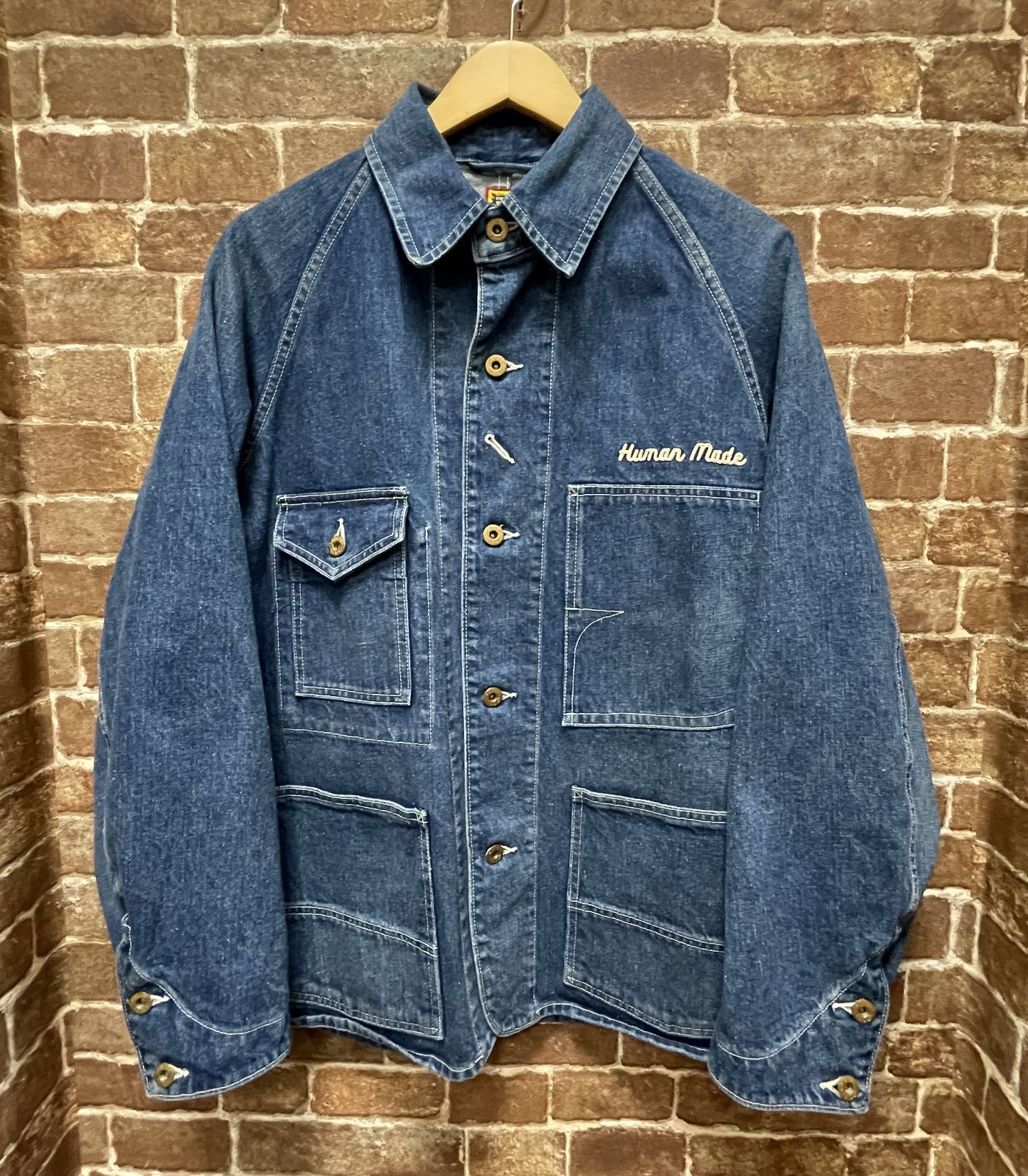 HUMAN MADE ヒューマンメイド デニム カバーオール ジャケット 刺繍