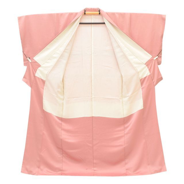  リサイクル着物 色無地 無地 正絹 絹 Lサイズ ちょっとふくよかL 特品 身丈164.5 cm 裄丈70 袷 仕立て上がり 落款有り 作家物 ピンク あられ SILK シルク リユース uu 2226 b その他 着物