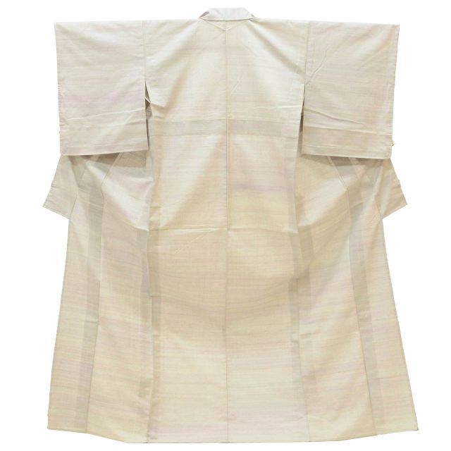 紬 リサイクル着物 着物 正絹 絹 Lサイズ 特品 身丈163.2 cm 裄丈62.6 単衣 仕立て上がり グレー ぼかし SILK シルク リユース uu 2215 b