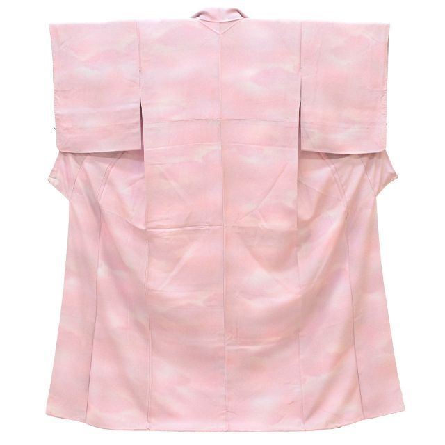 リサイクル着物 小紋 着物 正絹 絹 Lサイズ 特品 身丈161.5 cm 裄丈63.3 袷 仕立て上がり 紫 ぼかし SILK シルク リユース uu 2213 b