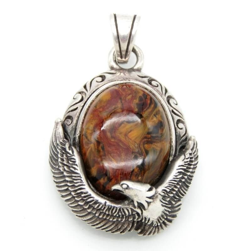 SAAD サード ペンダント イーグル ピーターサイト 天然石 トップ SV925