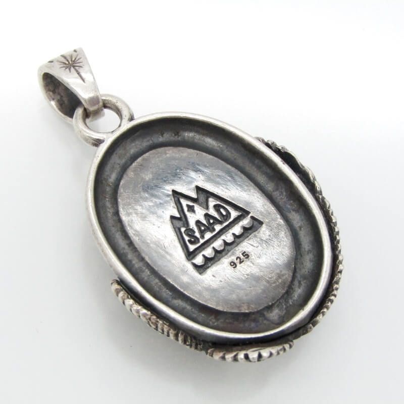 SAAD サード ペンダント イーグル ピーターサイト 天然石 トップ SV925