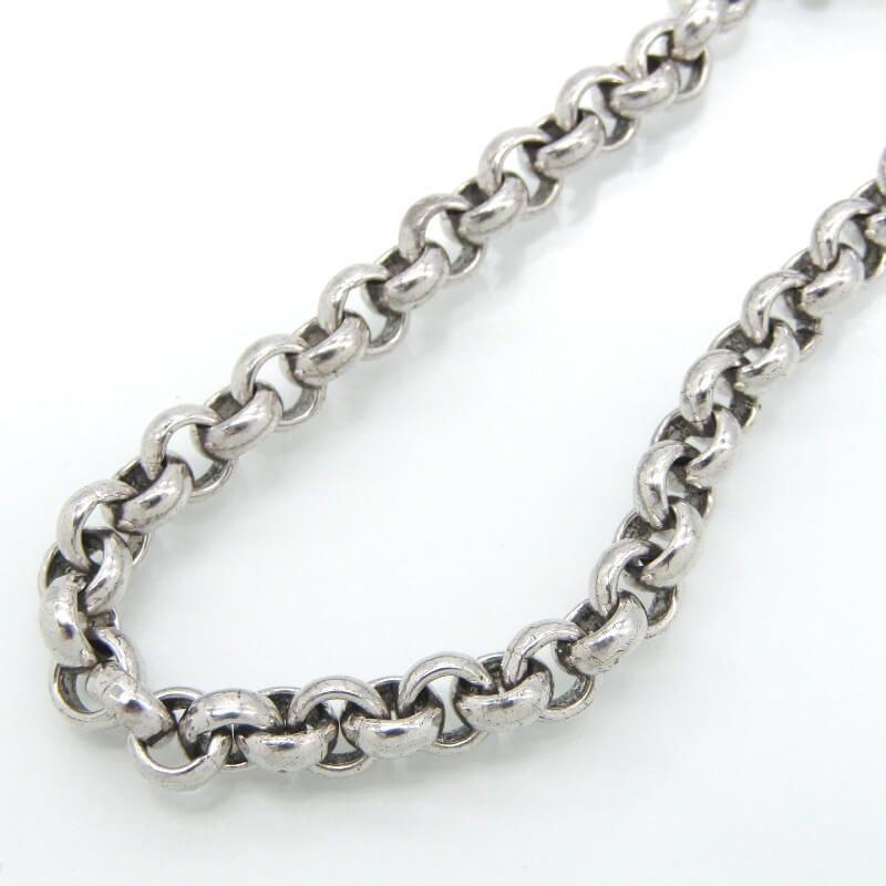 TOM WOOD トムウッド ブレスレット Thick Rolo Bracelet 7 inch シック ロロ ロジウムメッキ 甲丸 チェーン SV 925