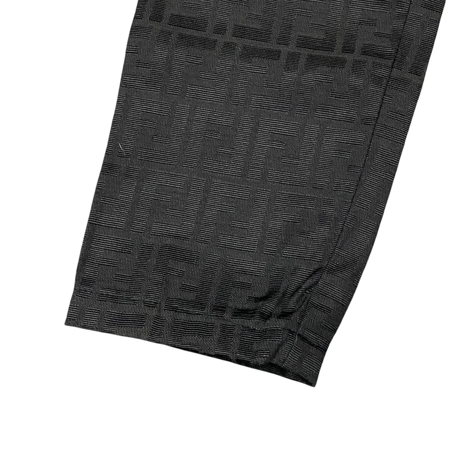 良品 FENDI フェンディ ズッカ柄 パンツ ブラック Sサイズ相当