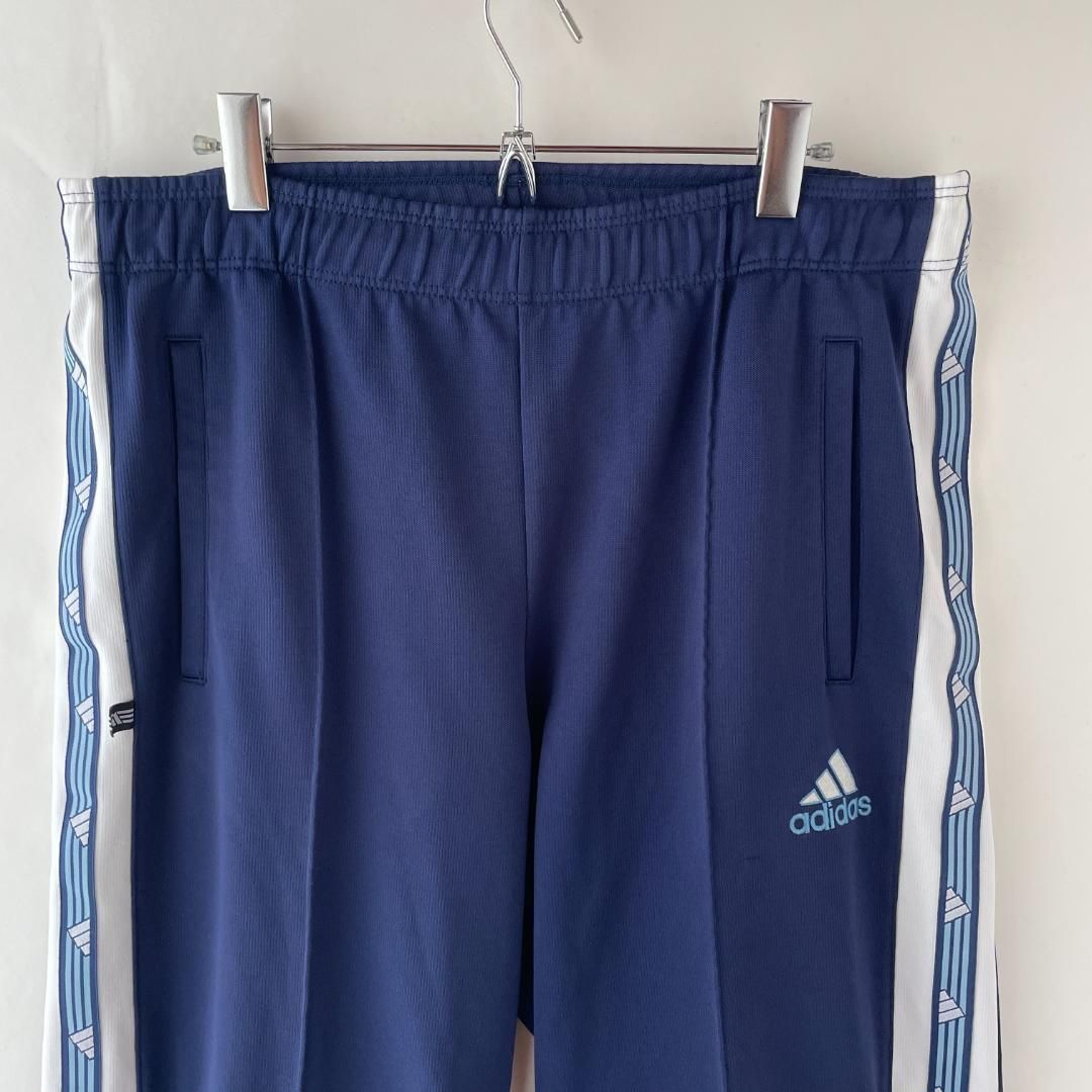 90s adidas トラックパンツ ジャージ 刺繍ロゴ ワンポイント 万国旗