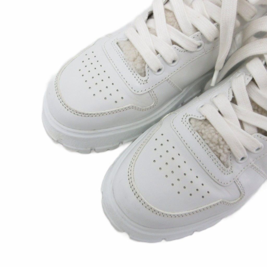 プラダ PRADA ブーツ レザースニーカー シューズ 靴 ハイカット ボア