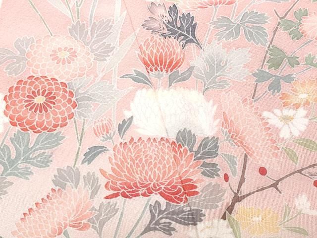 平和屋着物□訪問着 友禅 草花文 暈し染め 正絹 逸品 CABA2597fb