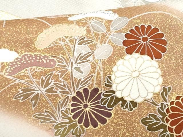 平和屋着物□豪華色留袖 御所車花文 金彩 正絹 逸品 未使用 CABA2603fb