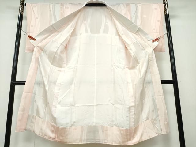 平和屋着物□長襦袢 無双仕立て よろけ縞丸地紋 暈し染め 正絹 逸品