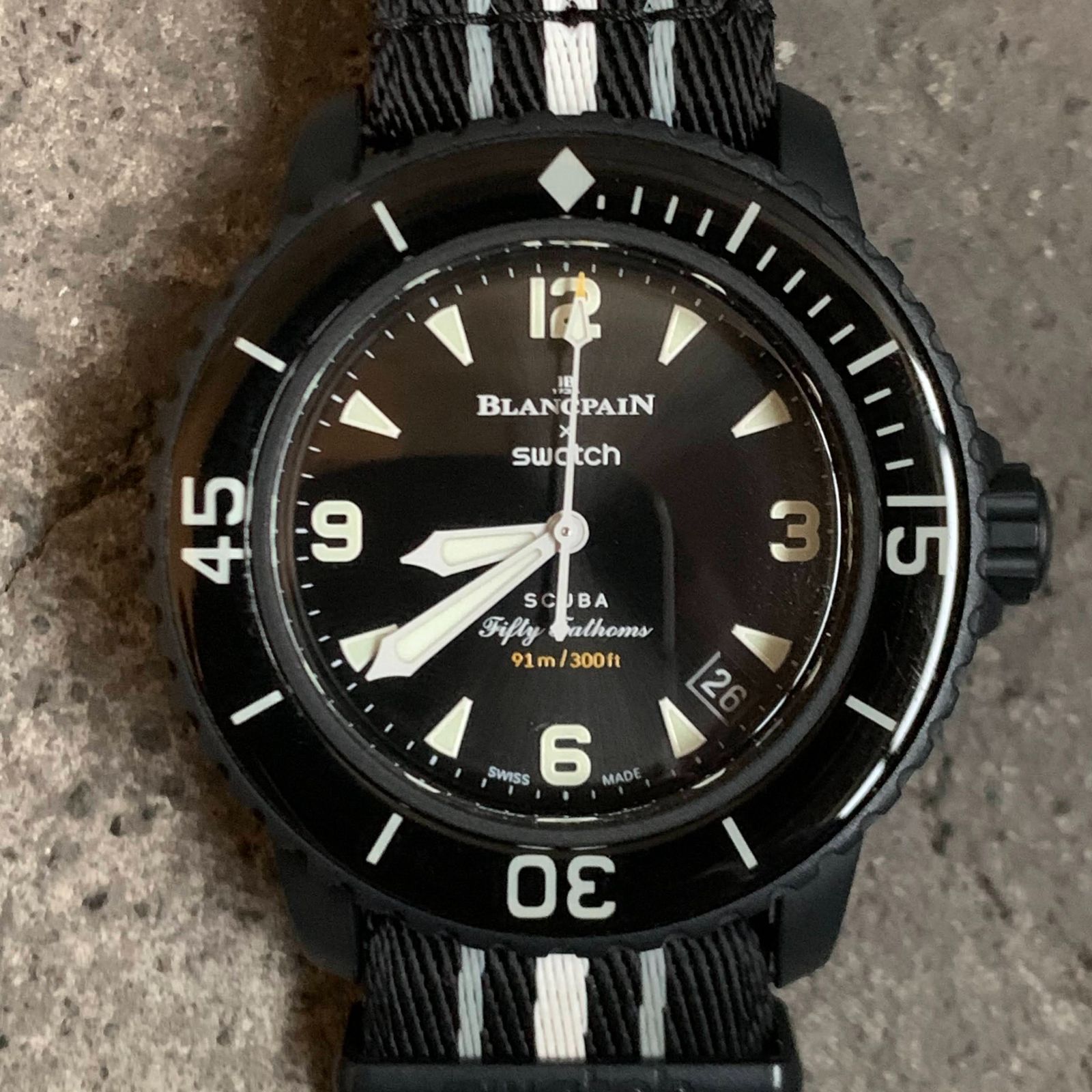 BLANCPAIN x Swatch OCEAN OF STORMS BIOCERAMIC SCUBA FIFTY FATHOMS