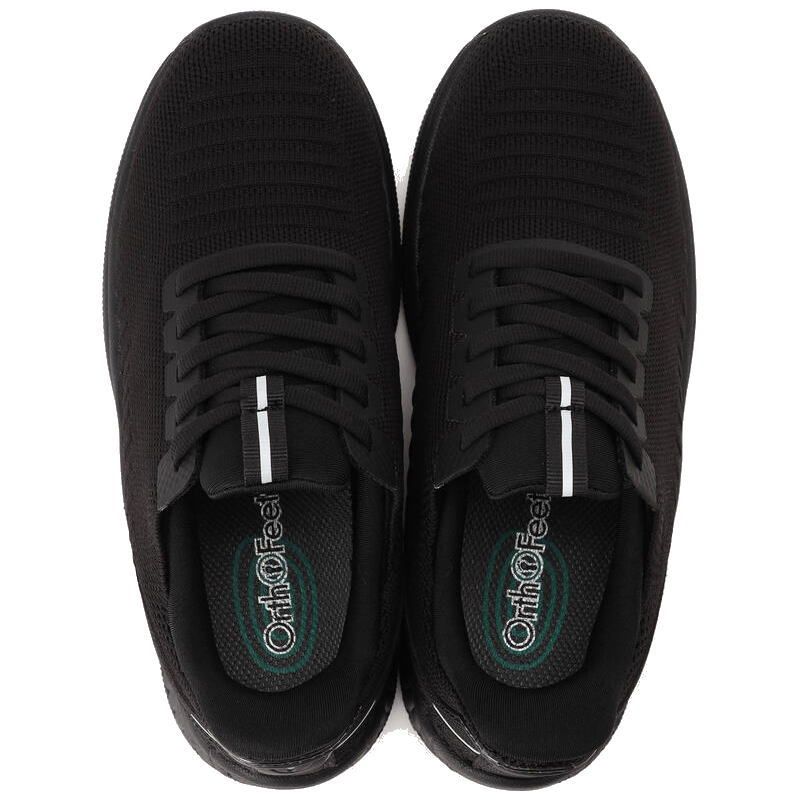 Orthofeet オーソフィート KITA Wide レディース Black|Black ウイメンズ キタ ワイド 幅広 EEE 3 E相当 ウォーキングシューズ ハンズフリー スリッポン かがまず履ける 触らず履ける 手を使わ フィールドナイフ ウォーキングシューズ 