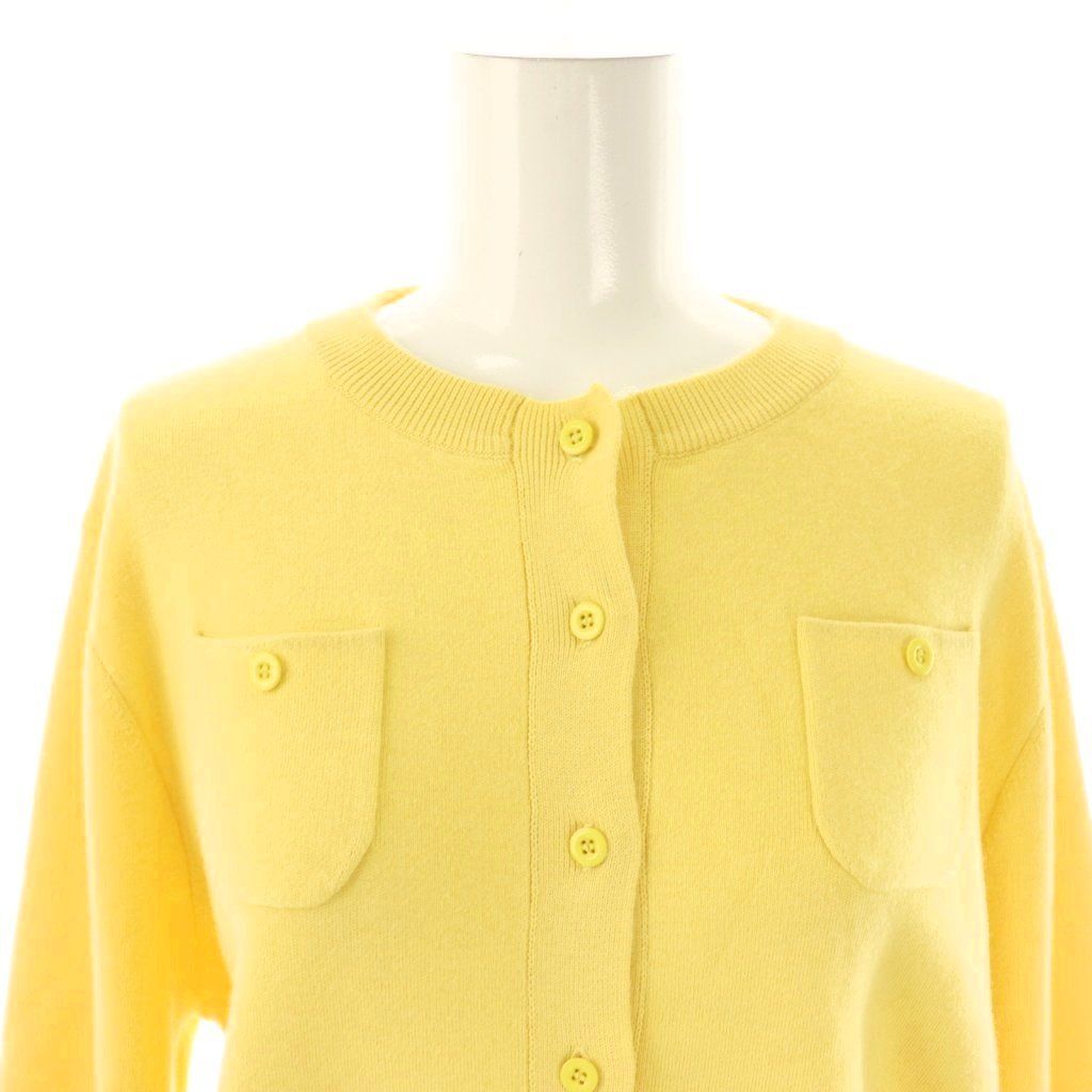 【美品】CABAN キャバン イエロー カーディガン 長袖 中古・古着通販】CABAN (キャバン) コットンカシミヤ パイピングV