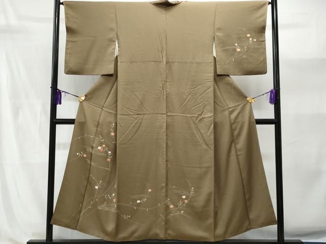 平和屋着物□訪問着 刺繍 エ霞枝花文 金彩 正絹 逸品 CABA2656fb