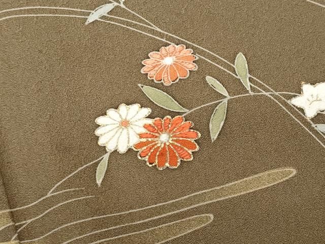 平和屋着物□訪問着 刺繍 エ霞枝花文 金彩 正絹 逸品 CABA2656fb