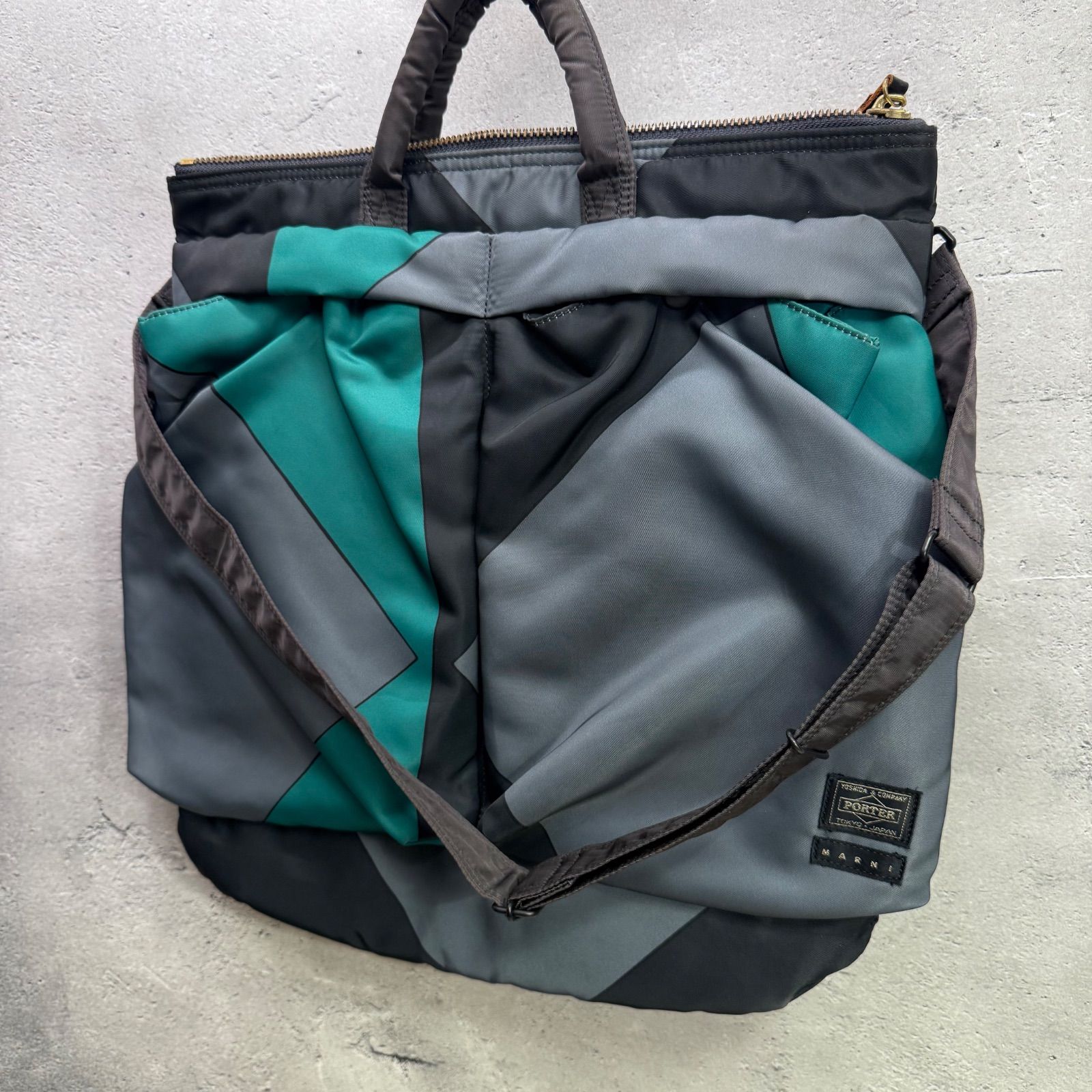 マルニ ポーター ヘルメットバッグ マルニ ポーター MARNI x PORTER 別注 15SS 2WAY HELMET BAG ROUND ZIP