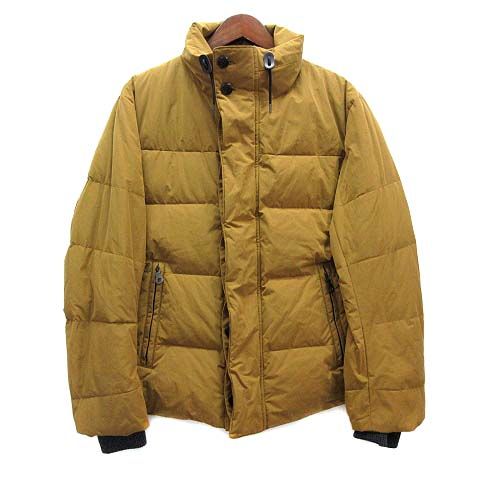 ピエールカルダン Pierre Cardin スタンドカラー ダウンジャケット 袖リブ マスタード M