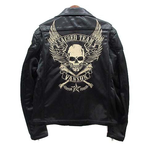 Vanson ブラックジャケット スカルデザイン VANSON ブラックジャケット スカルデザイン