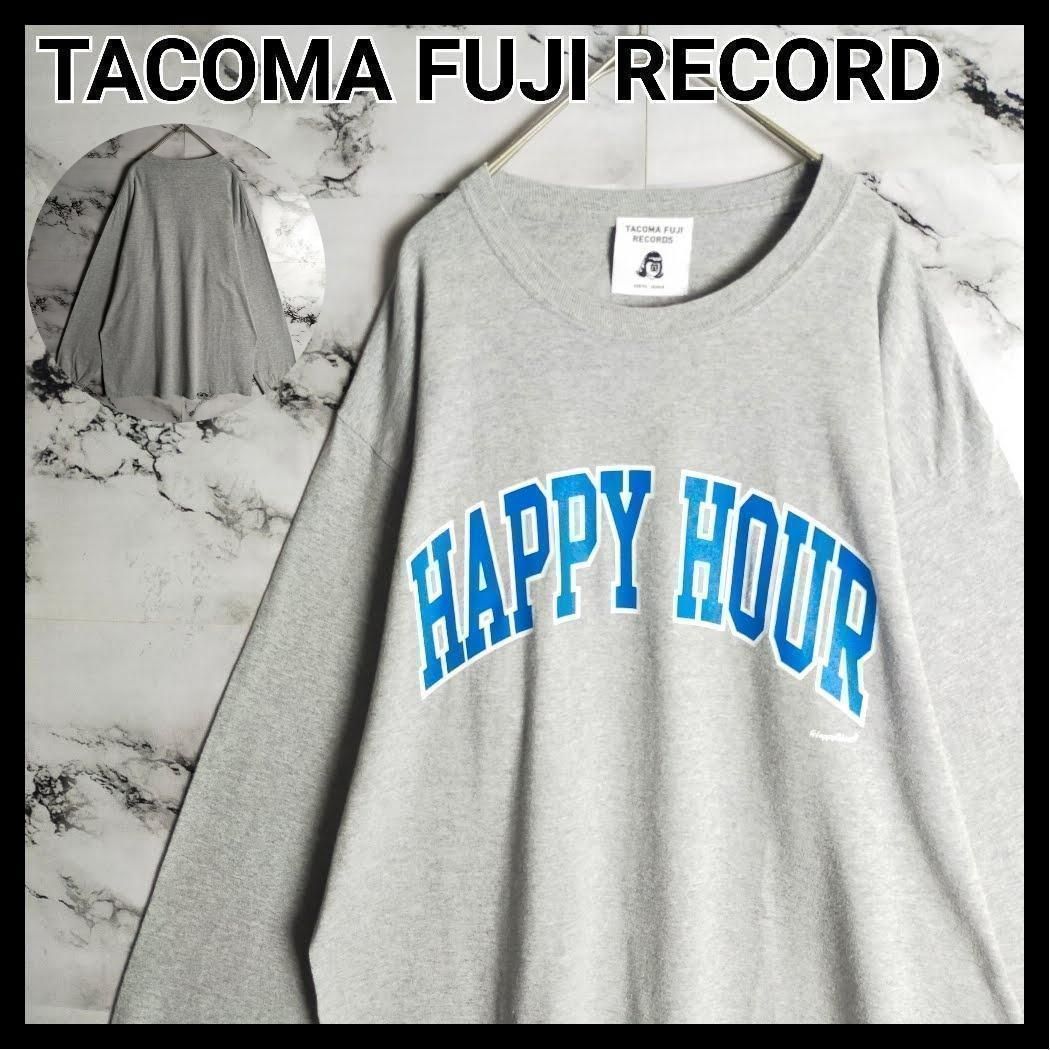 【希少】TACOMA FUJI RECORDS タコマフジレコード ロンT L相当 グレー アーチロゴ 長袖Tシャツ アウトドア フェス ゆるだぼ