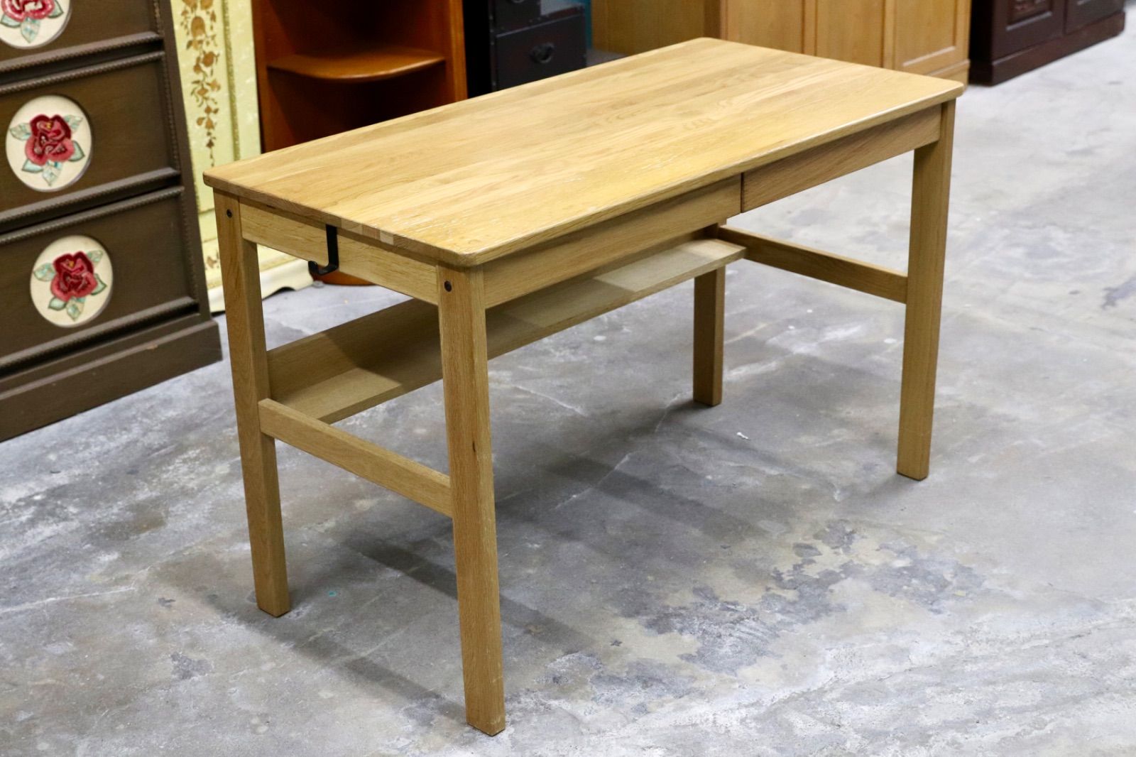 無印良品　学習机　オーク材 GMIK624○無印良品 / MUJI オーク材 デスク 学習机 パソコンデスク