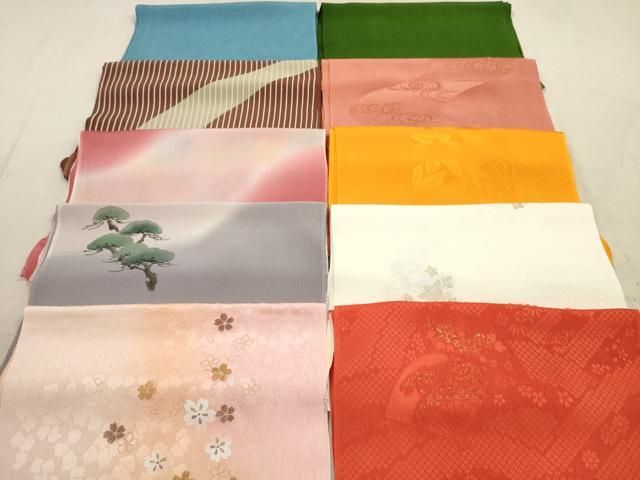 平和屋着物 和装小物 帯揚げ10枚セット 正絹 DAAZ1690xg