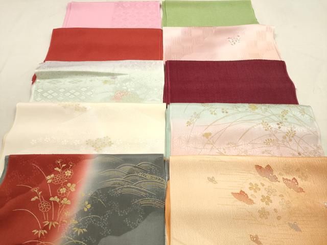 平和屋着物 和装小物 帯揚げ10枚セット 正絹 DAAZ1694xg