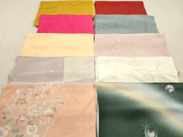 平和屋着物★和装小物　帯揚げ10枚セット　正絹　逸品　DAAX2093xg 平和屋着物☆和装小物 帯揚げ10枚セット 正絹 逸品 DAAX2093xg 和装