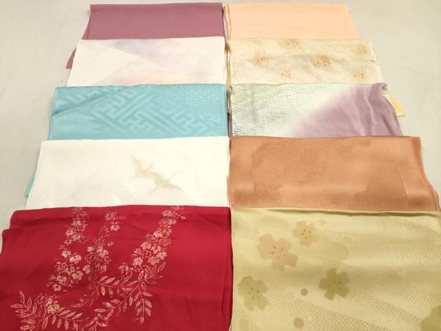 平和屋着物 和装小物 帯揚げ10枚セット 丹後ちりめん 本金 正絹 DAAZ1703xg