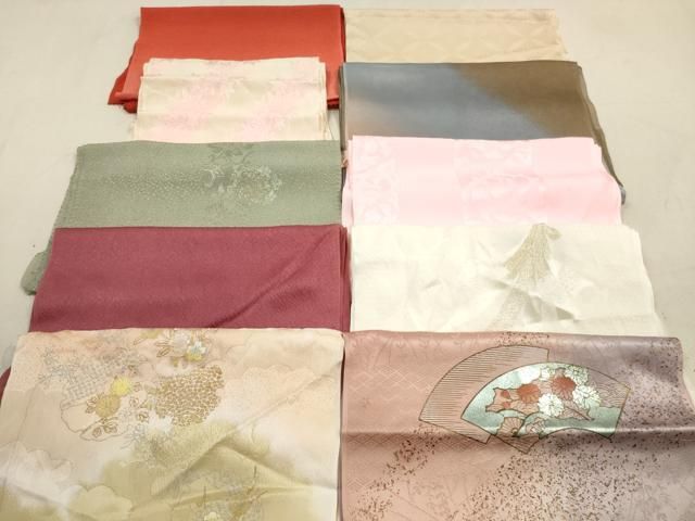 平和屋着物☆和装小物 帯揚げ10枚セット 正絹 逸品 DAAZ1704xg