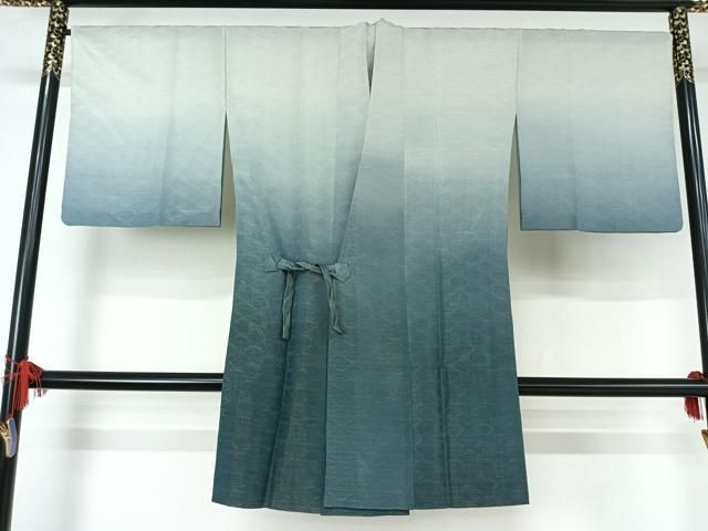 平和屋着物▽道中着 スリーシーズン 春夏秋 塵除け 霞文 暈し染め 金通し地 正絹 jh